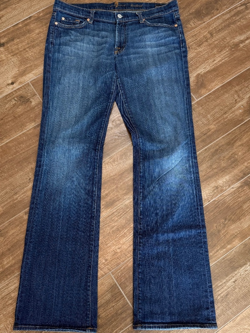 7 for All Mankind Bootcut dark indigo jeans, size 32
